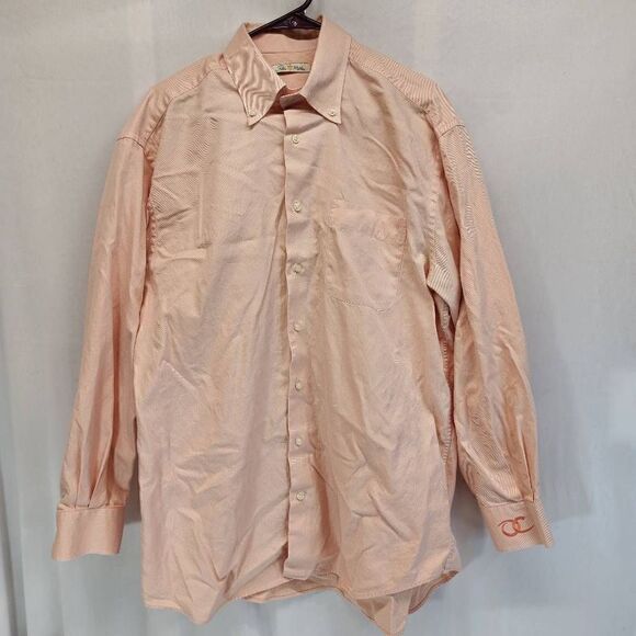 Peter Millar Long-Sleeve Button-up Men's Shirt  Size L salmon - Picture 1 of 10